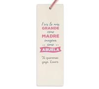 Wanapix | Marcapáginas de Madera Personalizado | Regalo Original | Marcador de Libros | Punto de Libro | Día de la Madre | Mejor Madre | Mejor Abuela | Madera