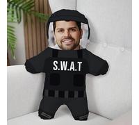 Wanapix | Muñeco Personalizado con Foto | Personaliza con tu Foto | Impresa Doble Cara 3D | Regalo Original y Divertido | Swat