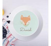 Wanapix | Plato Infantil Personalizado para Niños | Plato con Nombre de Plástico Irrompible | Sin BPA | Apto para Lavavajillas | 19ø cm | Zorrito zanahoria