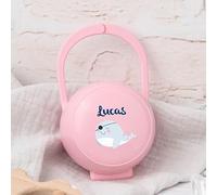 Wanapix | Porta Chupetes Bebe Personalizado | Guarda Chupetes Bebe | Fundas para Chupetes | Portachupetes Sin BPA | Sailor Rosa