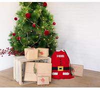 Wanapix | Saco Papa Noel Personalizado | Sacos de Regalos con Nombre | Bolsa de Navidad para Regalos | 30 x 40 cm | Santa Claus
