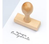 Wanapix | Sello de Madera Personalizado | Sellos de empresa, Bautizos, Marcas, Envíos, Cumpleaños | Ex Libris | Sello de Madera Rectangular | Personalizado 100%