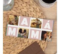 Wanapix | Tableta de Chocolate Personalizada | Regalo Día de la Madre | Chocolate para Regalar | 80gr | Chocolate con Leche | Letras mamá