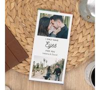 Wanapix | Tableta de Chocolate Personalizada | Regalo Original | Chocolate para San Valentín | 80gr | Chocolate con Leche | I only have eyes for you