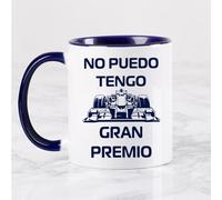 Wanapix |Taza cerámica Fórmula 1 | Regalos Frikis del Motor| 325 ml | Taza Temporada 2026 | Apta para Lavavajillas y Microondas | Asa Azul Oscuro | No puedo tengo Gran Premio