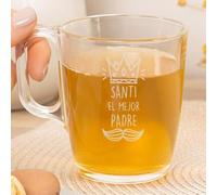 Wanapix | Taza de Té Personalizada con Nombre Grabado | Tazas de Cristal para infusiones | Capacidad 25 cl | Vidrio templado extra resistente | Aptas para Lavavajillas y Microondas | Mejor