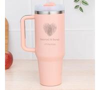 Wanapix | Taza Térmica XL Personalizada de Doble Capa | Capacidad 1,2 L | Conserva Frío y Calor Horas | Color Rosa | Personaliza mediante Grabado | Love