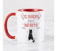Wanapix | Tazas Cerámica San Valentín| Regalos para Día de los Enamorados| Taza regalo enamorados| 325 ml | Te quiero hasta el infinito
