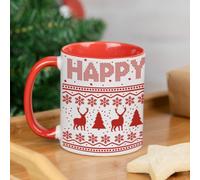 Wanapix | Tazas Navidad de Cerámica | Regalos pareja y Amigos | Taza Navideña/amigo invisible/invierno | Taza para bebidas calientes | 325 ml | Jersey