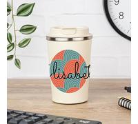 Wanapix | Termo Cafe Personalizado 350 ml | Personalizado con Nombre | Vaso Térmicos de Doble Capa | Taza para Llevar | Acero Inoxidable | Libre de BPA | Japon