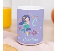 Wanapix | Vaso de Plástico Personalizado para Niños | Vuelta al Colegio/Guardería | Vasito Infantil con Nombre | Plástico Irrompible sin BPA | 330 ml | Sirena