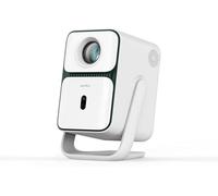 Wanbo T2 Ultra Proyector Compatible con Android TV, 500 ANSI, Full HD 1080P Nativo, 2.4G/5G WiFi y Bluetooth, Giratorio 120° para Móvil/PC, Proyector Portátil de Tiro Corto, Cine en Casa