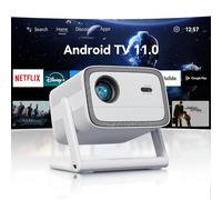 Wanbo Vali【Android TV / 900 ANSI/Rotación de 200°】 Proyector con Bluetooth WiFi, Enfoque Automático, 1080P Nativo, Proyector Inteligente con 7,000+ Apps