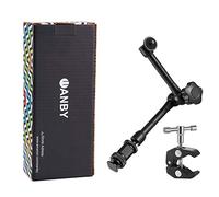 WANBY Brazo mágico de fricción articulado de 11 Pulgadas y Clip Grande Ajustable con Rosca de 1/4 y 3/8 Pulgadas para Equipo de cámara, Monitor LCD, Luces LED, luz de Flash (Brazo y Abrazadera)