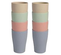 WANBY Vasos de plástico coloridos, aptos para lavavajillas, vasos de agua para agua, jugo, cóctel, camping portátil (375 ml, 8 unidades)