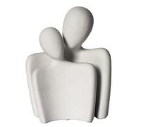 WANCHIY Estatuas Modernas para Amantes de la decoración del hogar, esculturas de Porcelana de 10 Pulgadas para decoración de estantes y mesas, Escultura de cerámica para Pareja, Figura romántica para