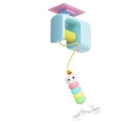 Wand Cat Toy, Retractable Training Rod, Interactive Fun Stick, Stable Grip Handle, Pet Entertainment Tool, For Indoor Outdoor Balcony Living Room Use, 4.72x3.54x1.97 Inches
