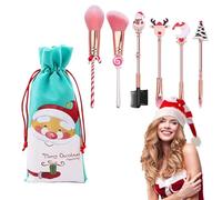Wand Makeup Brush Set, Christmas Foundation Blending Brush, Face Powder Blush Brush, Foundation Contour Brush, Eye Shadow Blending Lip Brush Easy To Use, Portable for Makeup Brush