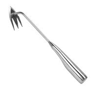 Wand Weeder - Herramienta Del Juez De Jardín, Mango Ergonómico Con 3 Dientes Para Pesados | Ahora En, En El Curso De Flores, En El Césped Y El Área Del Jardín De Acero Inoxidable De Alta