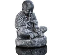 Wanda Collection Estatua monje shaolin sentado gris con pátina 40 cm