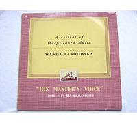 Wanda Landowska A Recital Of Harpsichord Music LP HMV ALP1246 EX/VG 1950s