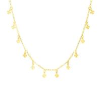WANDA PLATA Collar Gargantilla Tréboles para Mujer Plata de Ley 925 con Baño de Oro, Suerte, Fortuna