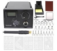 WANDART Kit profesional de quema de madera con una pluma de pirografía con 20 puntas de leña con estuche y 5 plantillas