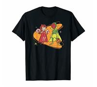 WandaVision Scarlet Witch & Vision Retro 50s Movie Funny Black T-Shirt Black(X-Large)