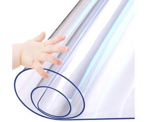 WandDeela1.5mm Rectangular 28 x 72 pulgadas Protector de mesa transparente Paños de mesa de PVC Soporte de noche Cubierta de mesa Estantería de escritorio de oficina Protección de superficie Cristal Niños Pintura Cubierta Transprent