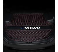 WANDEFA Alfombrilla de Maletero para Volvo XC60 New Energy 2018-2024, Tapetes para Maletero del Coche Antideslizante e Impermeable, Resistente Alfombra Protector Maletero del Coche, Black Red