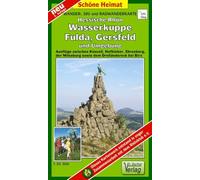 Wander-, Ski- und Radwanderkarte Hessische Rhön, Wasserkuppe, Fulda, Gersfeld und Umgebung: Ausflüge zwischen Künzell, Hofbieber, Ehrenberg, der Milseburg sowie dem Dreiländereck bei Birx. 1:35000