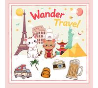 Wander Travel: Where the Journey Never Ends: Color Your Way Around the World - Iconic Landmarks and Adorable Animals Await!