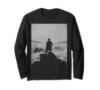 Wanderer Above Sea of Fog Friedrich Arte Minimalizado Manga Larga