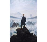 Wanderer Above The Sea of Fog by Caspar David Friedrich 1818 Solitude Poster Solitude Wall Art Explorer Poster Exploration Poster Fog Poster (13cm x 18cm)