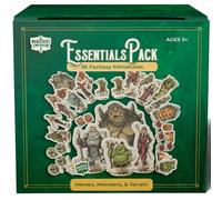 Wanderers Emporium 36 miniaturas DND planas premium con bases | Juego de iniciación de Calabozos y Dragones 5e, Pathfinder, TTRPG, peones, Standees, fichas (paquete esencial, 36, miniaturas)