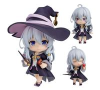 Wandering Witch: The Journey of Elaina Figura de anime Figura de acción de Elaina con accesorios Modelo de PVC Elaina Figura movible Cara intercambiable Mini estatua Adornos de escritorio