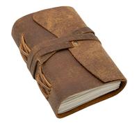 WANDERINGS Cuaderno de Cuero Vintage Pequeno - Solo 4x6 / 11x16cm - Paginas en Blanco - Cuaderno de Escritura de Cuero Antiguo Hecho a Mano - Un Gran Regalo para Escritores, Poetas y Viajeros