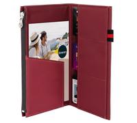 Wanderings Estuche con Cierre y Ranuras para Tarjetas, Accesorio para Cuadernos de Viaje Rellenables - Tamaño A5 5,25" x 8,25" / 21x14 cm - Funda de Tela de Algodón 100% Resistente para Planificadores