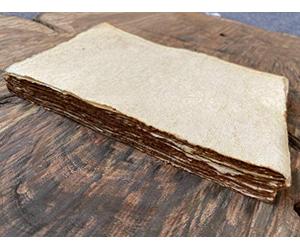 Wanderings Papel Blanco Hecho a Mano con Borde Irregular Antiguo 21x30 cm - A4, 50 Hojas de Papel Reciclado para Acuarela y Técnicas Mixtas para Escritores, Invitaciones, Manualidades - Grueso 150 GSM