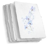 Wanderings Papel En Blanco Hecho A Mano Con Borde Rustico - 25x30cm - Paquete De 25 - Papel Para Acuarela/Técnica Mixta - Ilustraciones, Carteles, Menús, Invitaciones - Extra Grueso 300 GSM