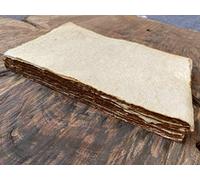 Wanderings Papel Hecho a Mano Vintage con Borde Irregular en Blanco - 5,8x8,3" / 21x15 cm (A5) - Paquete A5 de 50 para Escritores, Invitaciones, Manualidades - Papel Reciclado Grueso de 150 GSM