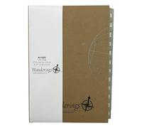 Wanderings Recambio Agenda A5 Sin Fecha Mensual y Semanal para Carpeta de 6 Anillas - 12 Meses, Ene-Dic | Vista Semanal por Horas, Contactos y Notas | Compatible Filofax | 120 GSM | 14 x 21 cm