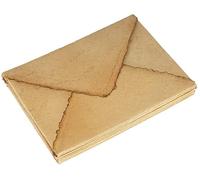 Wanderings Sobre Artesanal Antiguo con Borde Irregular - 6,25" x 9,25" / 15x23 cm - Paquete de 25 para Escritores, Invitaciones, Anuncios - Papel Reciclado Grueso 150 GSM Prensado en Frío