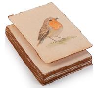 Wanderings Tarjetas Antiguas Hechas a Mano con Borde Irregular - Paquete de 50-10,5x15 cm - Ideales para Anuncios, Invitaciones y Manualidades - Papel Reciclado Grueso 150 GSM