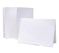 WANDERINGS Tarjetas de Felicitación en Blanco Hechas a Mano de Motivos Florales con Bordes Irregulares y Sobres - Papel Grueso 300 GSM - 20 Tarjetas (5 de Cada Variante) Invitaciones, 13x18cm