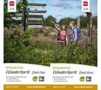 Wanderkarte Rothaarsteig Süd / Nord. 1 : 50 000: Der Weg der Sinne. 154 km, 3931 Höhenmeter