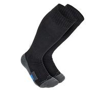 Wanderlust Air Travel - Calcetines de compresión graduado de transición Premium apoyo medias para hombres y mujeres - Evita que la inflamación, dolor, edemas, & DVT. Ideal para enfermeras, vuelo de avión, Running, maternidad, y más., Negro
