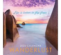 Wanderlust and Travel 2026 - Calendario de pared cuadrado colgante de 30,5 x 30,5 cm con impresionantes paisajes naturales de todo el mundo, sin plástico, respetuoso con el medio ambiente. Agenda