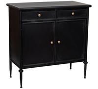 Wanderlust deco Aparador de 2 puertas de metal negro 80x40x80h cm