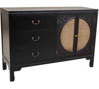 Wanderlust deco Aparador de madera negro 106x36x73